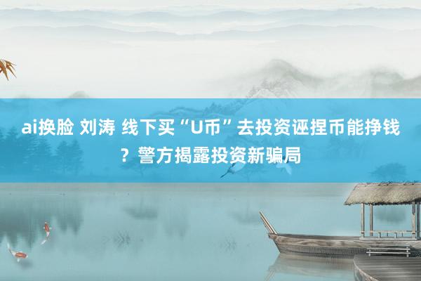 ai换脸 刘涛 线下买“U币”去投资诬捏币能挣钱？警方揭露投资新骗局