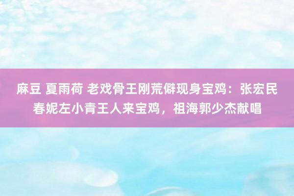 麻豆 夏雨荷 老戏骨王刚荒僻现身宝鸡：张宏民春妮左小青王人来宝鸡，祖海郭少杰献唱