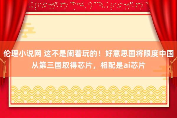 伦理小说网 这不是闹着玩的！好意思国将限度中国从第三国取得芯片，相配是ai芯片