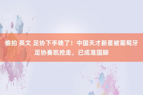 偷拍 英文 足协下手晚了！中国天才新星被葡萄牙足协奏凯抢走，已成准国脚