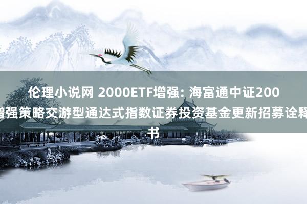 伦理小说网 2000ETF增强: 海富通中证2000增强策略交游型通达式指数证券投资基金更新招募诠释书