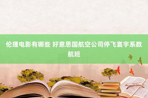 伦理电影有哪些 好意思国航空公司停飞寰宇系数航班