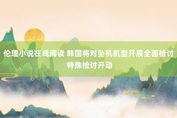 伦理小说在线阅读 韩国将对坠机机型开展全面检讨 特殊检讨开动