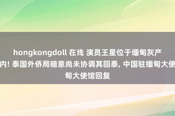hongkongdoll 在线 演员王星位于缅甸灰产截至区内! 泰国外侨局暗意尚未协调其回泰， 中国驻缅甸大使馆回复