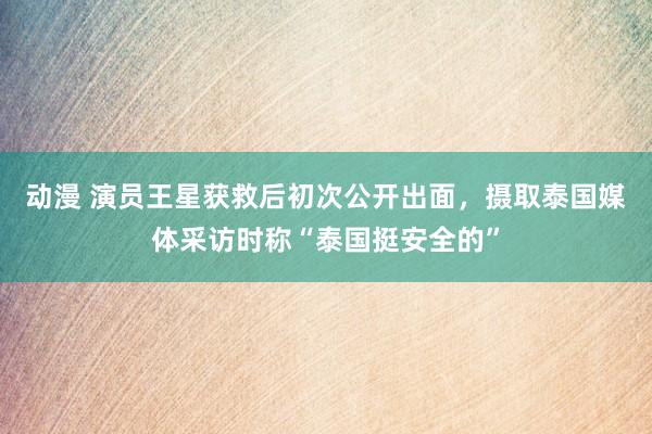 动漫 演员王星获救后初次公开出面，摄取泰国媒体采访时称“泰国挺安全的”