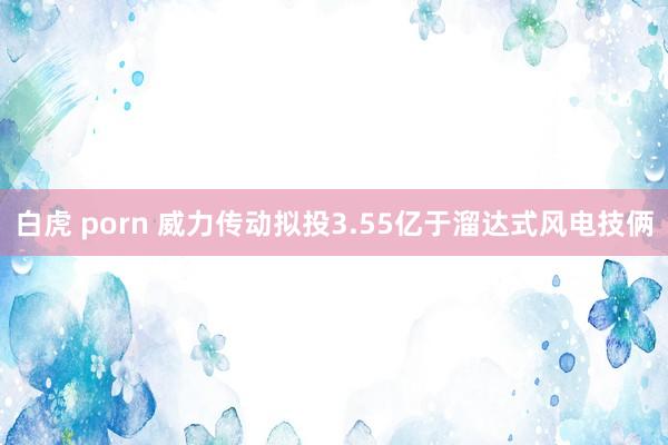 白虎 porn 威力传动拟投3.55亿于溜达式风电技俩