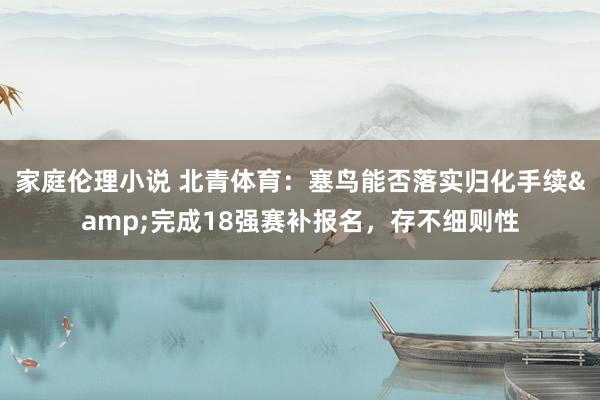 家庭伦理小说 北青体育：塞鸟能否落实归化手续&完成18强赛补报名，存不细则性