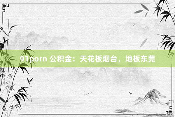 91porn 公积金：天花板烟台，地板东莞