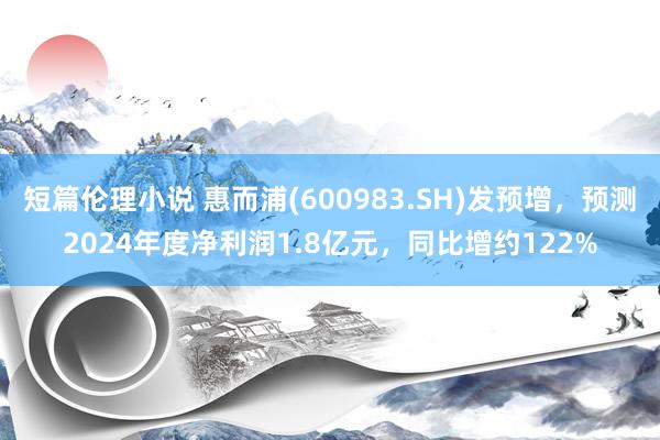 短篇伦理小说 惠而浦(600983.SH)发预增，预测2024年度净利润1.8亿元，同比增约122%