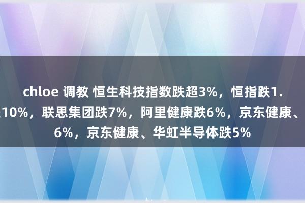 chloe 调教 恒生科技指数跌超3%，恒指跌1.4%！腾讯音乐跌10%，联思集团跌7%，阿里健康跌6%，京东健康、华虹半导体跌5%