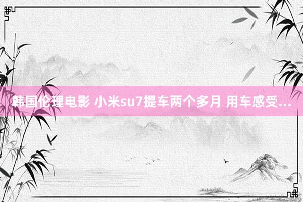 韩国伦理电影 小米su7提车两个多月 用车感受...