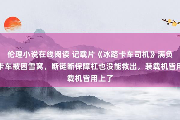 伦理小说在线阅读 记载片《冰路卡车司机》满负载的卡车被困雪窝，断链断保障杠也没能救出，装载机皆用上了