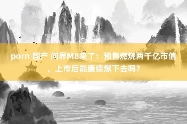 porn 国产 问界M8来了：预售燃烧两千亿市值，上市后能赓续爆下去吗？