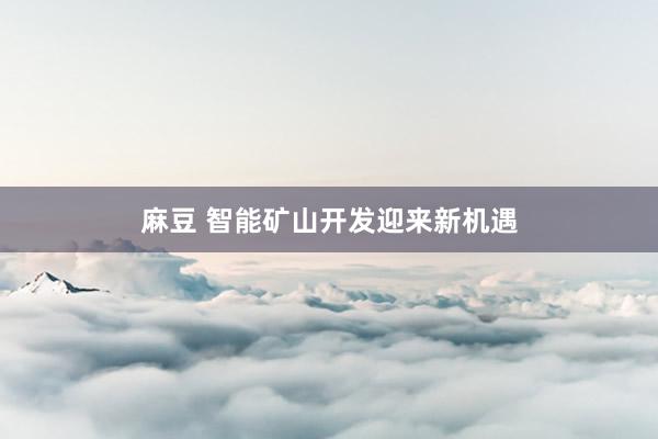 麻豆 智能矿山开发迎来新机遇