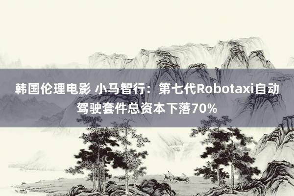 韩国伦理电影 小马智行：第七代Robotaxi自动驾驶套件总资本下落70%
