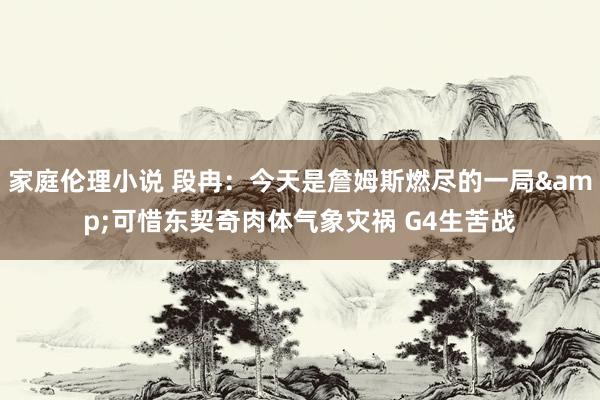 家庭伦理小说 段冉：今天是詹姆斯燃尽的一局&可惜东契奇肉体气象灾祸 G4生苦战
